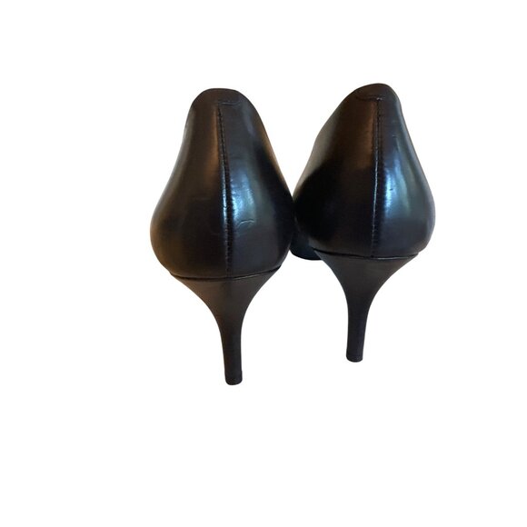 Cole Haan Womens Black Leather Pointed Toe Heels Size 9B Classic Carer Office - Picture 3 of 6